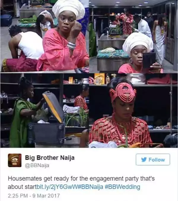 Sealed with a Kiss: #BBNaija Housemates, Efe & Marvis Gets Engaged in Traditional Wedding Ceremony (Photos)